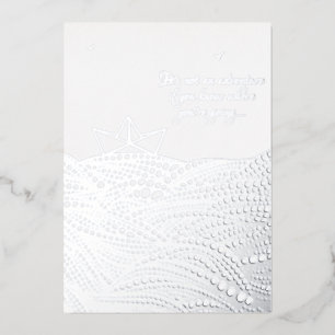 Bleistift Gezeichnet Papierboot   motivierend Text Folien Feiertagskarte