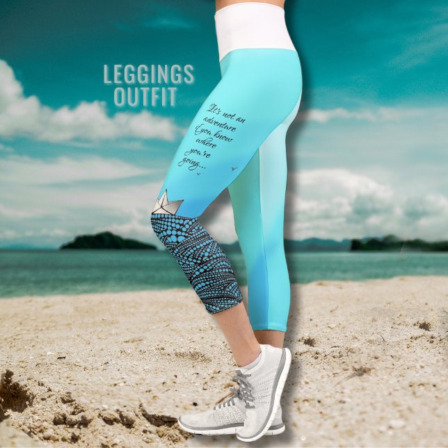 Bleistift Gezeichnet Papierboot | motivierend Zita Capri Leggings (Von Creator hochgeladen)