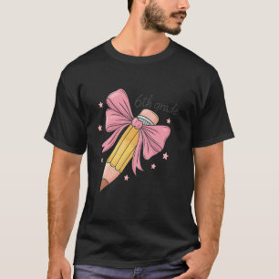 Bleistift Kokette Schleife Lehrer Sechste Klasse Z T-Shirt