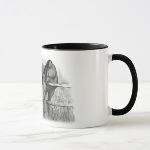 BLEISTIFT-KUNST-PFERDEliebhaber-TASSE Tasse