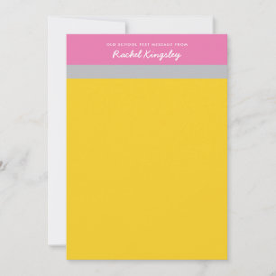 Bleistift Notecard alte SchulTextnachricht Mitteilungskarte