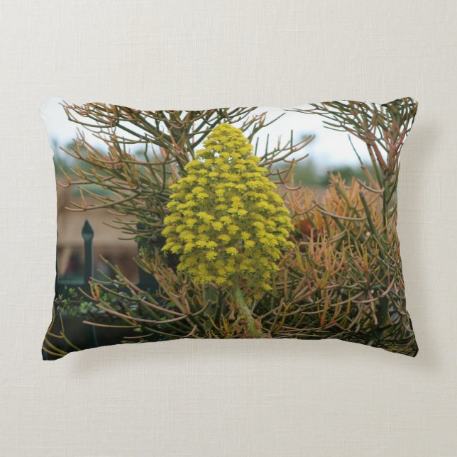 Bleistift-Pflanze und Zaun-Naturfotografie Dekokissen (Vorderseite)