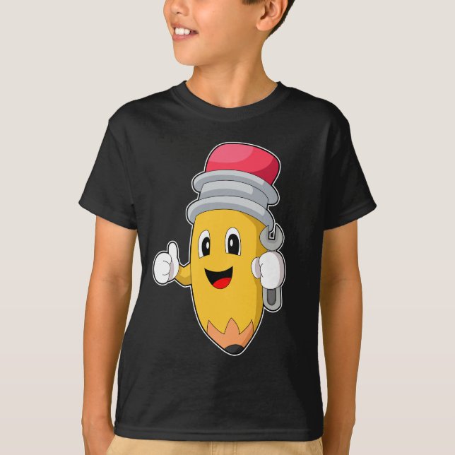 Bleistift-Schraubenschlüssel T-Shirt (Vorderseite)