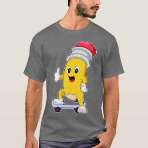 Bleistift-Skater-Skateboard 1 T-Shirt