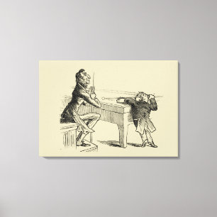 Bleistift-Skizze von zwei Männern, die Pool Leinwanddruck