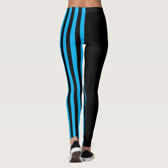 Bleistift Streifen / schwarz Leggings (Rückseite)