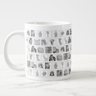 Bleistift-Tier-Kollektion Tasse - horizontale Kach