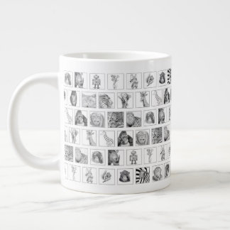 Bleistift-Tier-Kollektion Tasse - horizontale Kach