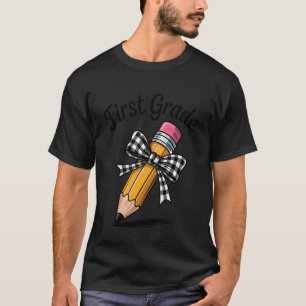 Bleistift und Schleife für den Rücken eines Lehrer T-Shirt