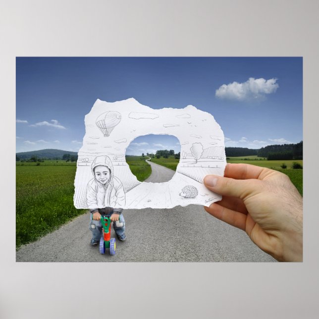 Bleistift VS-Kamera - Kinderspiel Poster (Vorne)