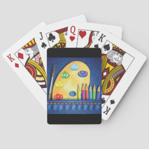 Bleistifte und Pinsel Spielkarten