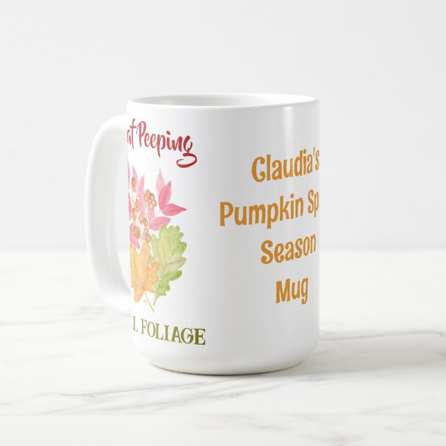 BleistiftfallfoLIAGE: PERSONALISIEREN Kaffeetasse (Vorderseite Links)