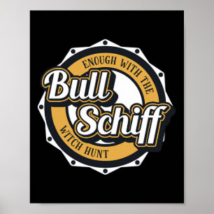 Bleistifthals Adam Bull Schiff Shirt Retro Trump B Poster