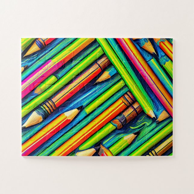 Bleistiftmuster 1 - Bold und Schön - Puzzle (Horizontal)