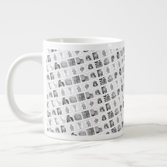 Bleistifttier-Sammlungs-Tasse Jumbo-Tasse (Links)