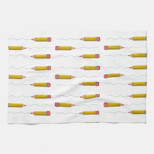 Bleistiftzähler auf weiß geschirrtuch