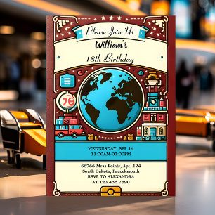 Blend Travel Cabin Beach Zielort 32. Geburtstag Einladung