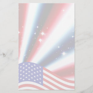 Blendbrand unter amerikanischer Flagge Briefpapier