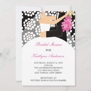 Blenddusche Schwarz-Weiß-Braun Einladung