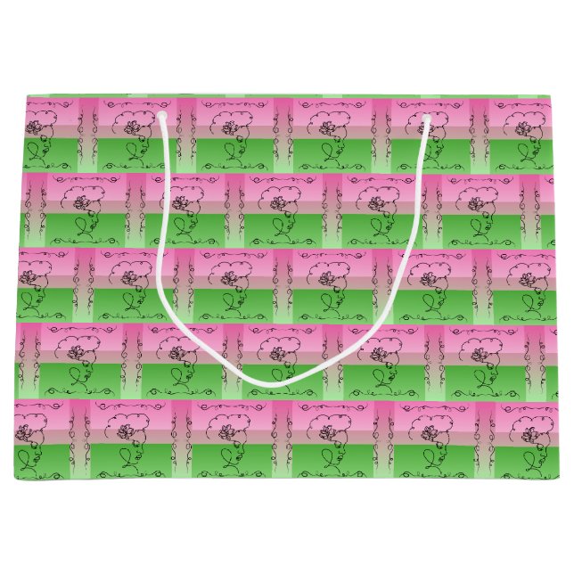 Blende Beauty Roselle Horizontal Geschenktasche Große Geschenktüte (Vorderseite)