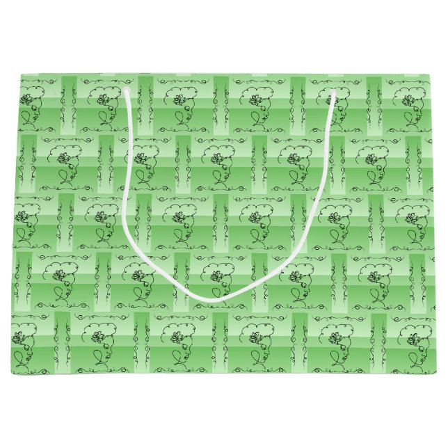 Blende Beauty Sage Horizontal Geschenktasche Große Geschenktüte (Vorderseite)