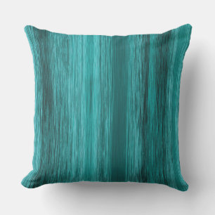 Blended Aquamarin Blue Green Stripes Kissen