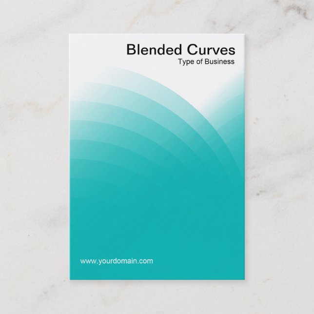 Blended Curves - Türkis Visitenkarte (Vorderseite)