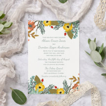 Blended Families Garden Floral Wedding Einladung