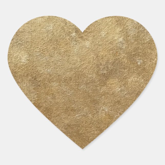 Blended Gold Sparkle Look Heart Stickers (Vorderseite)