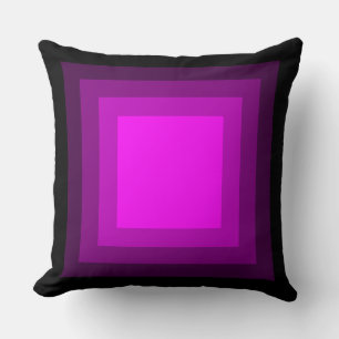 Blended Squares - Schwarz - Magenta Kissen