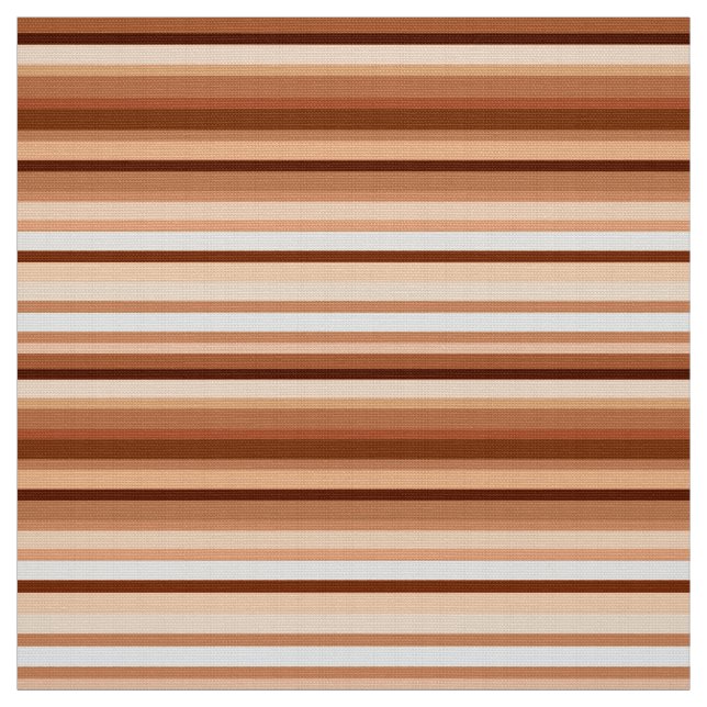 Blended Stripes, Brown, Tan und Creme Stoff (Muster)