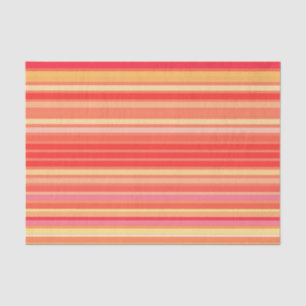 Blended Stripes, Farbtöne von Korallenorange Seidenpapier