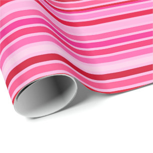 Blended Stripes, Fuchsia, Maroon und Pink Geschenkpapier