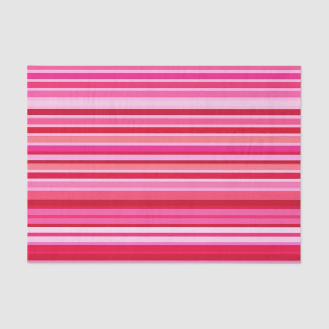 Blended Stripes, Fuchsia, Maroon und Pink Seidenpapier (Vorderseite)