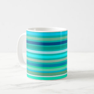 Blended Stripes, Ocean Blue und Türkis Kaffeetasse