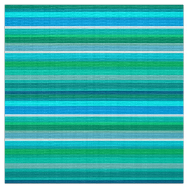 Blended Stripes, Ocean Blue und Türkis Stoff (Muster)