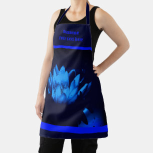 Blendenblauer Lotus Lily Blume Personalisiert Schürze
