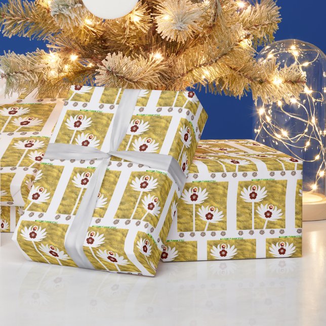 Blendende Blumenstyle Geschenkpapier (Feiertage)