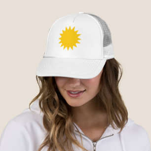 Blendende helle gelbe Sun-Sonnenseite oben Truckerkappe