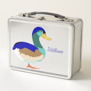 Blendender Duck: Watscheln Sie im Stil Ausschnitt  Metall Brotdose