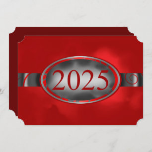 Blendentaste 2025: Red & Silver Einladung