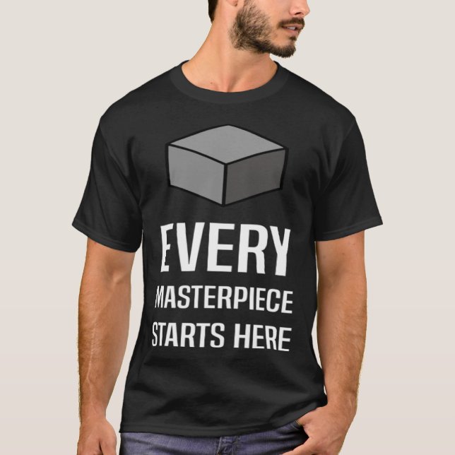 Blender Basics simple nerdy style for 3D modelling T-Shirt (Vorderseite)