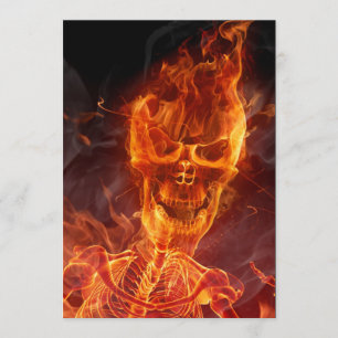 Blender Skull Halloween Einladung mit blutigem Tex