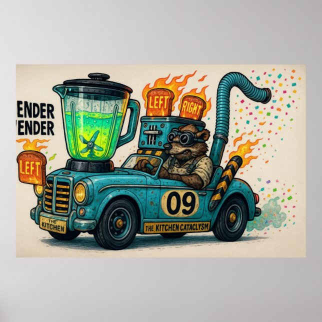 Blender Wender (Die Küchenkataklyse) Poster (Vorne)