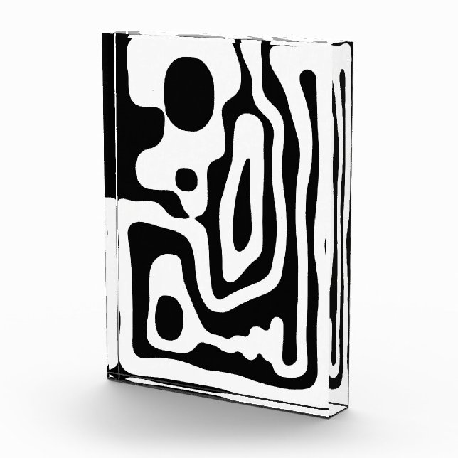 Blendgriff: Abstrakt Schwarz/Weiß Fotoblock (Rechts)