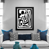 Blendgriff: Abstrakt Schwarz/Weiß