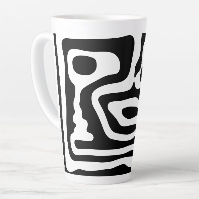 Blendgriff: Abstrakt Schwarz/Weiß Milchtasse (Linke Ecke)