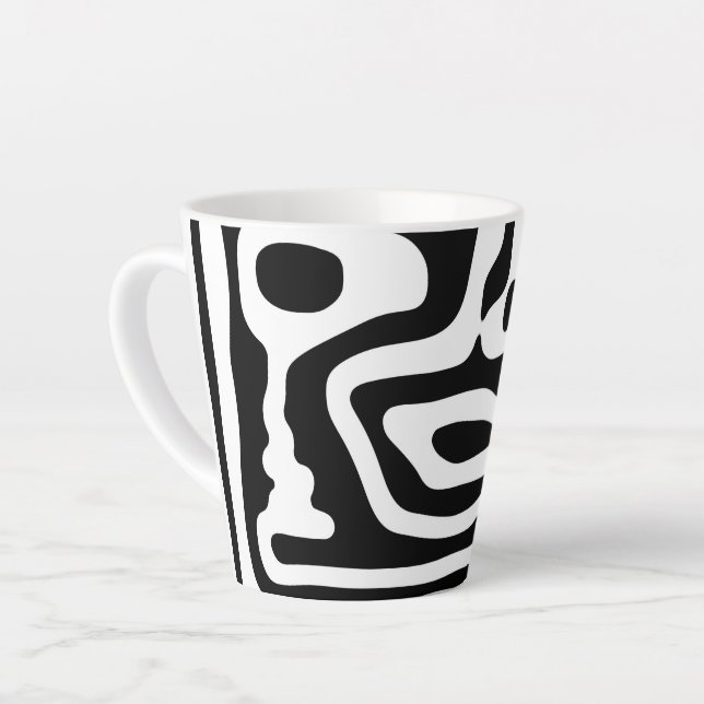 Blendgriff: Abstrakt Schwarz/Weiß Milchtasse (Linke Ecke)