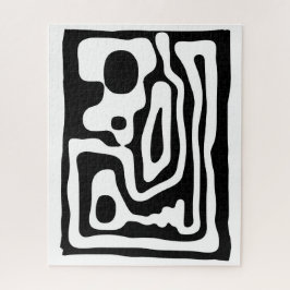 Blendgriff: Abstrakt Schwarz/Weiß Puzzle