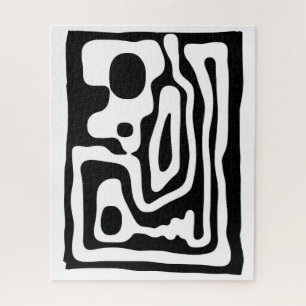 Blendgriff: Abstrakt Schwarz/Weiß Puzzle